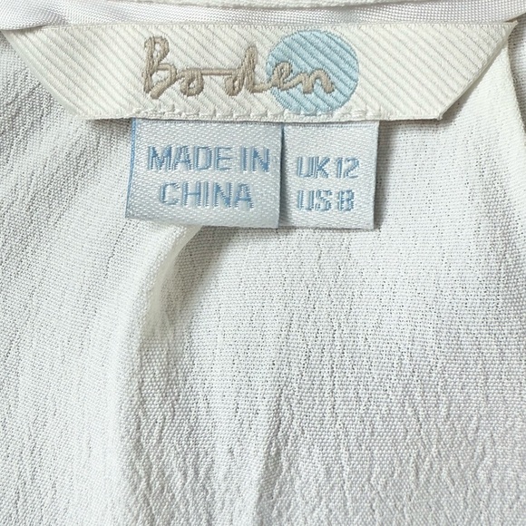 NWOT Boden Ivory Pleated Sleeveless Blouse with Bow - Picture 8 of 8
